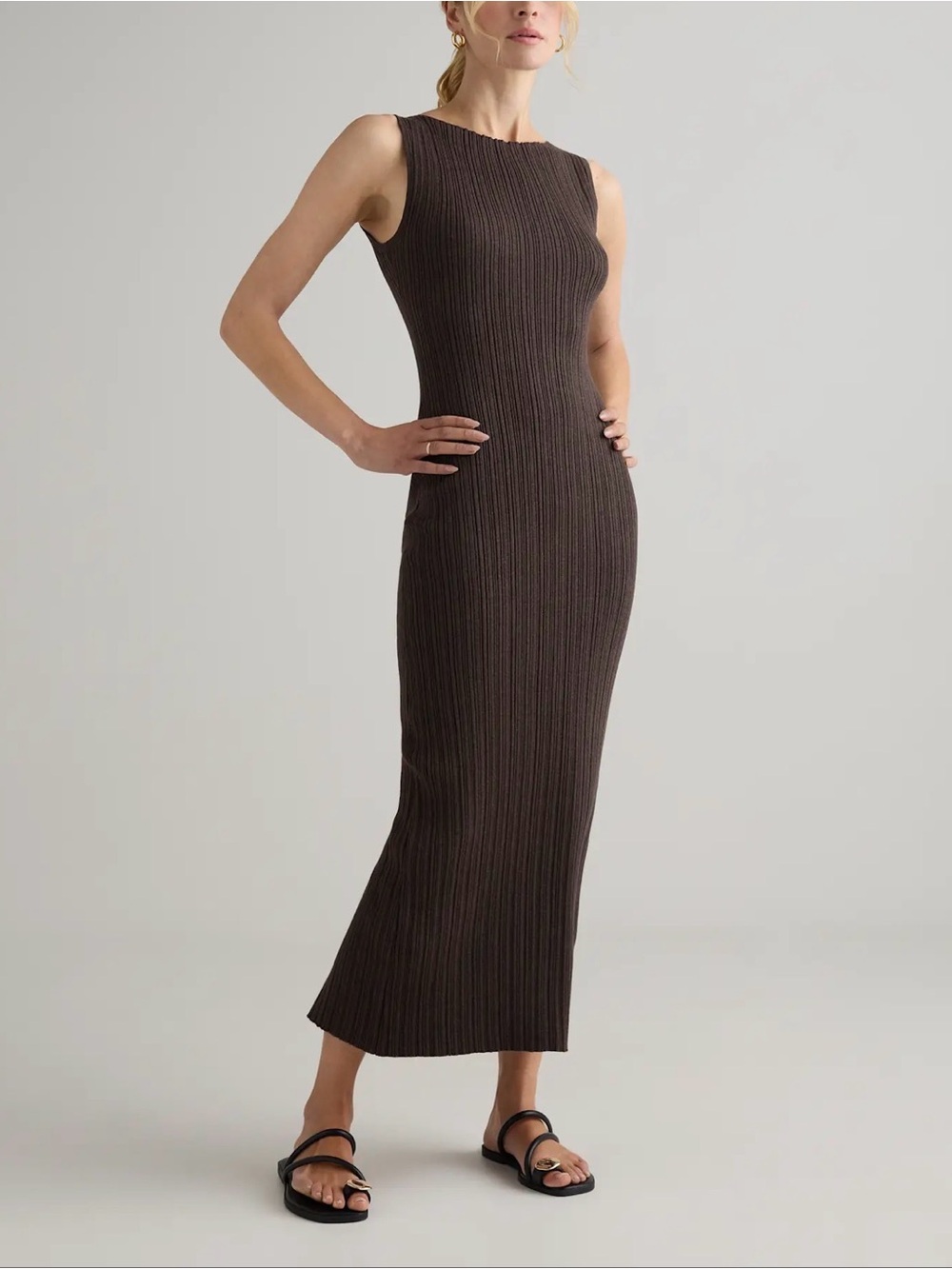 Quince Cashmere Brown Dress NWT Size S